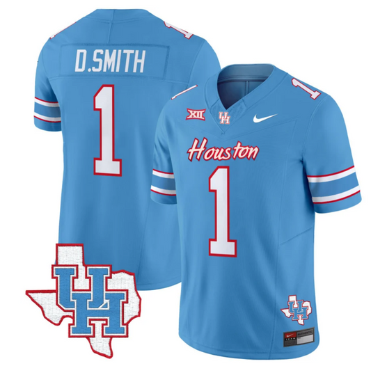 Donovan Smith Jersey #1 Houston Cougars Oilers Inspired Vapor College Football Limited Stitched Blue