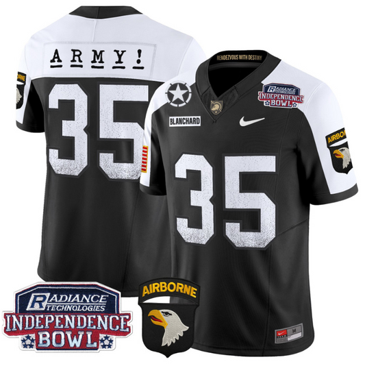 Doc Blanchard Jersey #35 Army Black Knights Independence Bowl Patch Black Alternate