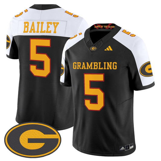 Deljay Bailey Jersey #5 Grambling Tigers 2025 Vapor Limited Stitched Black Alter