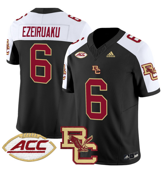 Donovan Ezeiruaku Jersey #6 Boston College Eagles 2024 Stitched Black Alternate