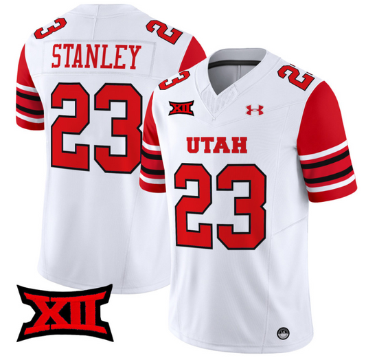 Dijon Stanley Jersey #23 Utah Utes Vapor Limited College Football Stitched White
