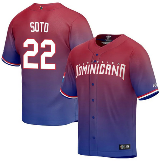 Dominican Baseball Juan Soto World Baseball Classic Jersey – Red