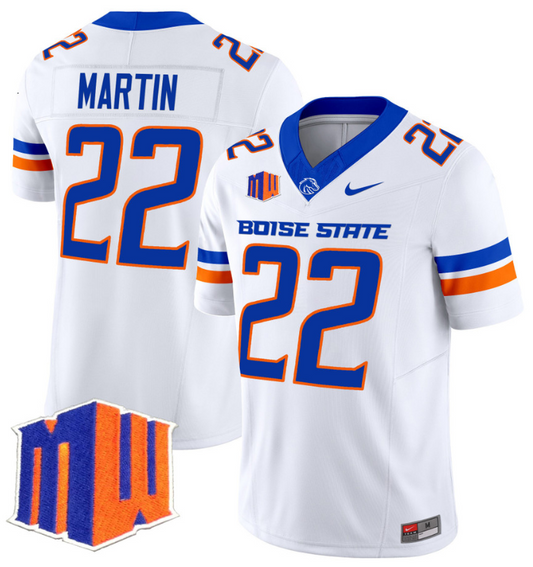 Doug Martin Jersey #22 Boise State Broncos Vapor Limited College Football Stitched White