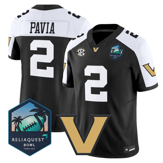 Diego Pavia Jersey #2 Vanderbilt Commodores 2025 ReliaQuest Bowl Stitched