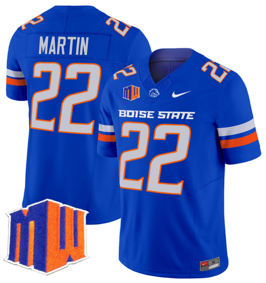 Doug Martin Jersey #22 Boise State Broncos Vapor Limited College Football Stitched Royal