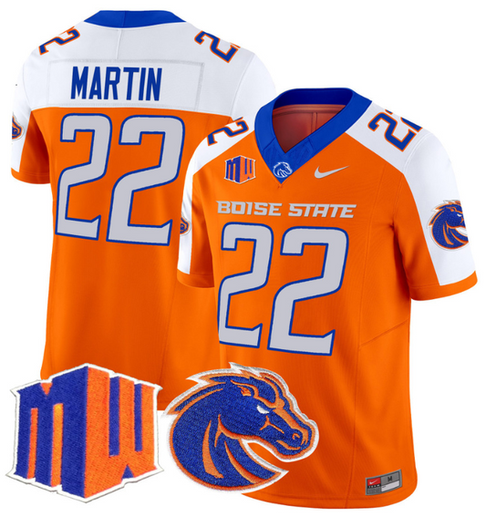 Doug Martin Jersey #22 Boise State Broncos Vapor Limited College Football Stitched Orange Alternate