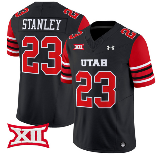 Dijon Stanley Jersey #23 Utah Utes Vapor Limited College Football Stitched Black