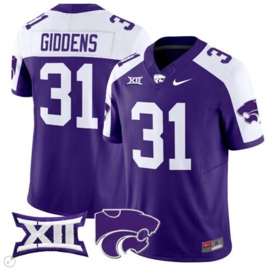 Dj Giddens Jersey #31 Kansas State Wildcats Vapor Limited Football Purple Alternate