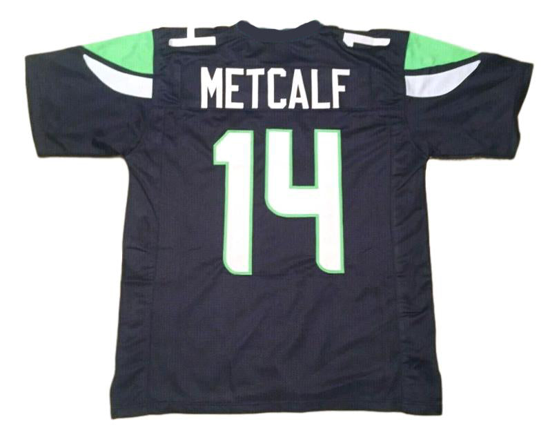 DK Metcalf Jersey #14 Custom Unsigned Football Stitched Blue