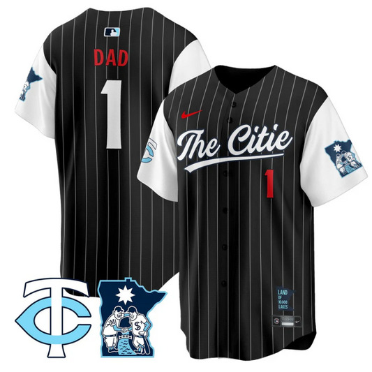 Dad Jersey #1 Minnesota Twins 2025 City Connect Concept Stitched Black