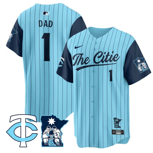 Dad Jersey #1 Minnesota Twins 2025 City Connect Concept Stitched Blue