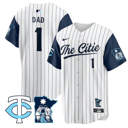 Dad Jersey #1 Minnesota Twins 2025 City Connect Concept Stitched White