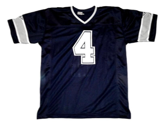 Dak Prescott Jersey #4 Custom Unsigned Football Stitched Blue
