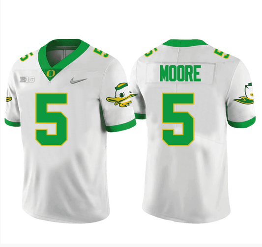 Dakorien Moore Jersey #5 Oregon Ducks Football White