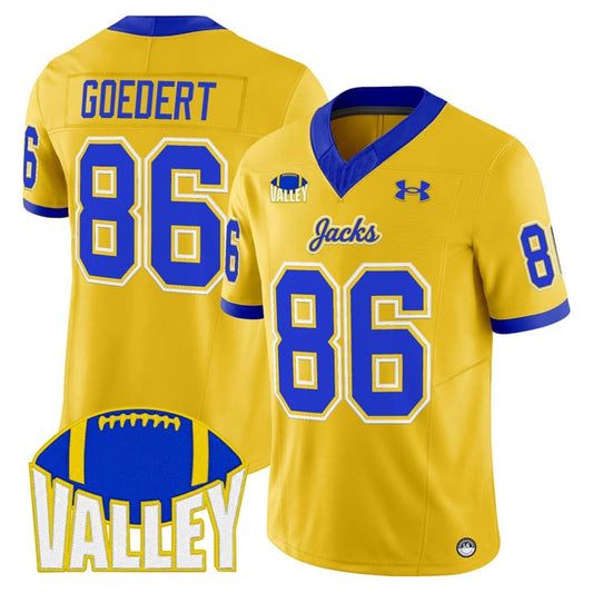 Dallas Goedert Jersey #86 South Dakota State Jackrabbits 2025 Stitched Gold