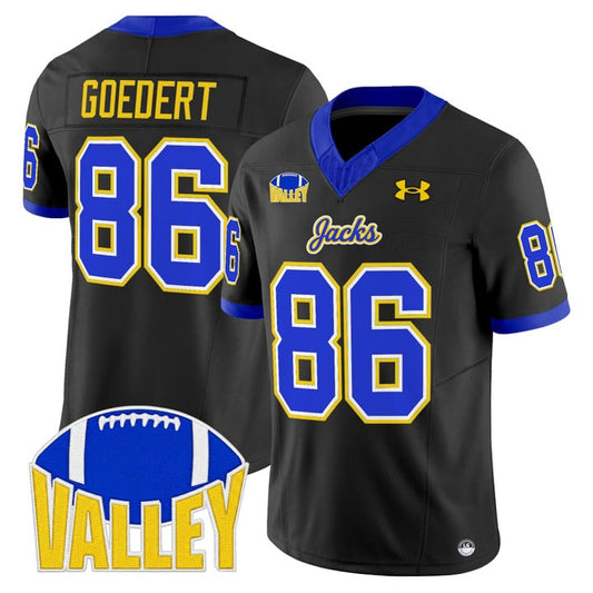 Dallas Goedert Jersey #86 South Dakota State Jackrabbits 2025 Stitched Black