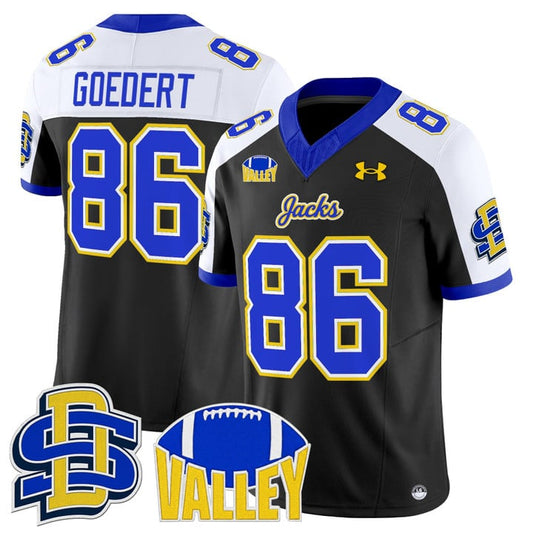 Dallas Goedert Jersey #86 South Dakota State Jackrabbits 2025 Stitched Black Alter