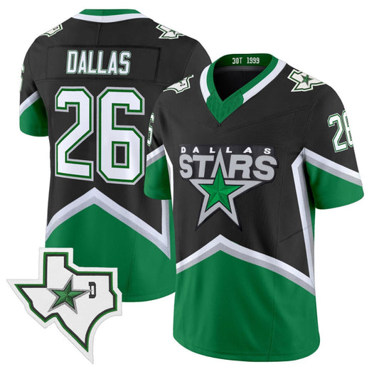 Dallas Jersey #26 Dallas Stars 99 Throwback Vapor Football Style Stitched