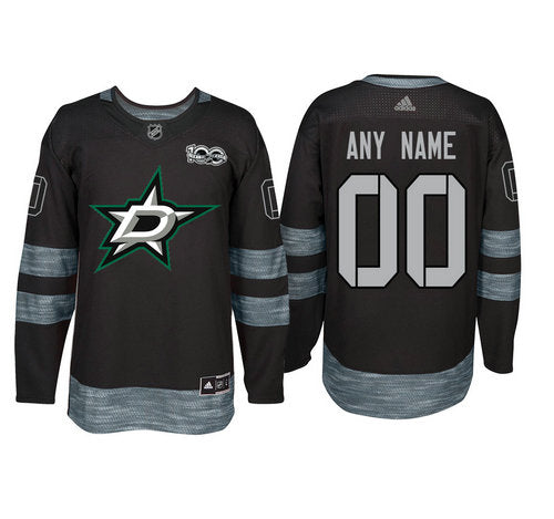Dallas Stars Black 1917-2017 100th Anniversary Stitched NHL Custom Jersey