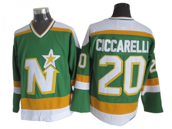 Dallas Stars #20 Dino Ciccarelli 1980's Vintage CCM Jersey - Green