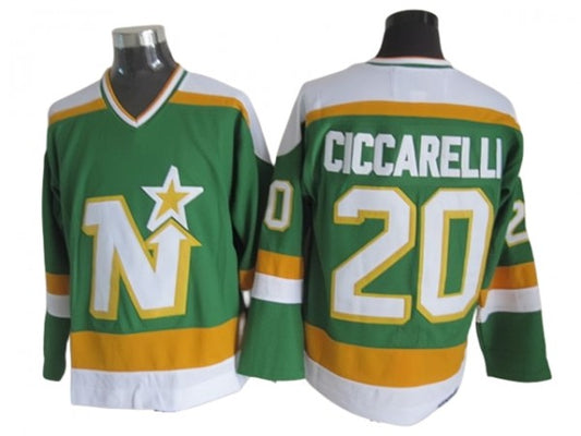 Dallas Stars #20 Dino Ciccarelli 1980's Vintage CCM Jersey - Green