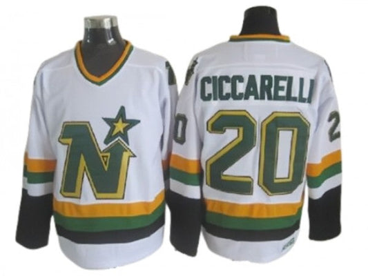 Dallas Stars #20 Dino Ciccarelli 1980's Vintage CCM Jersey - White