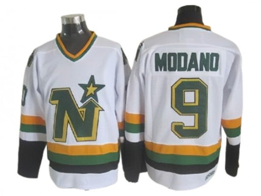 Dallas Stars #9 Mike Modano 1980's Vintage CCM Jersey - Green