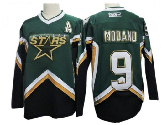 Dallas Stars #9 Mike Modano 2000's Vintage CCM Jersey - Green