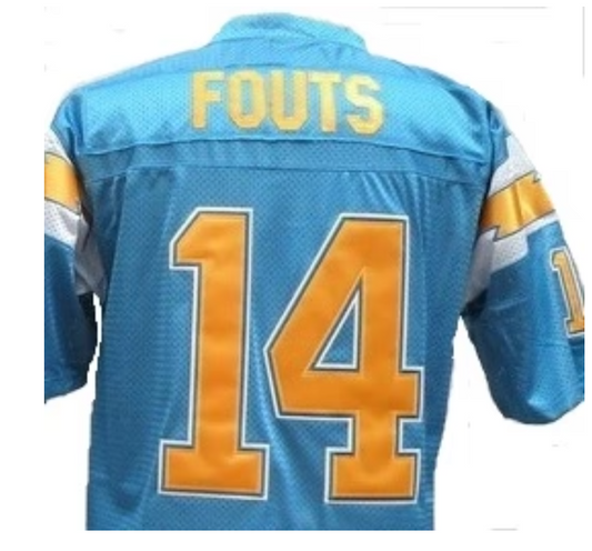 Dan Fouts Jersey San Diego Chargers Custom Throwback Football Powder Blue