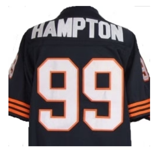 Dan Hampton Jersey Chicago Bears Custom Throwback Football Navy