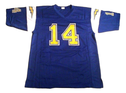 Dan Fouts Jersey #14 Custom Unsigned Football Stitched Blue