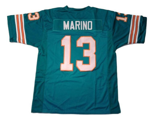 Dan Marino Jersey #13 Custom Unsigned Football Stitched Teal Green