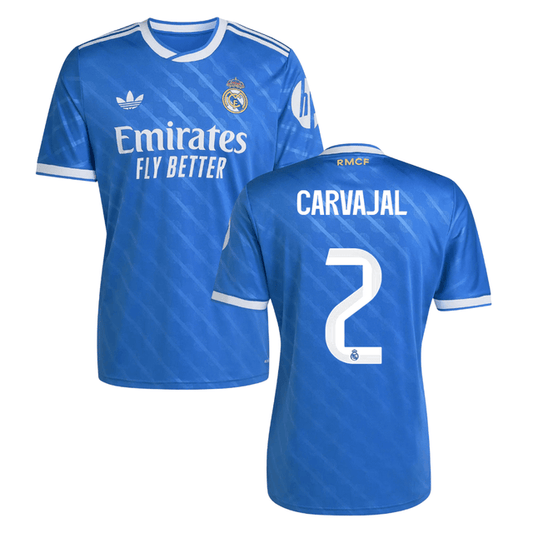 Dani Carvajal #2 Real Madrid 2025-26 Third Match Jersey – Blue