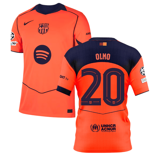Dani Olmo 20 Barcelona 2025-26 Third Match Jersey – Orange