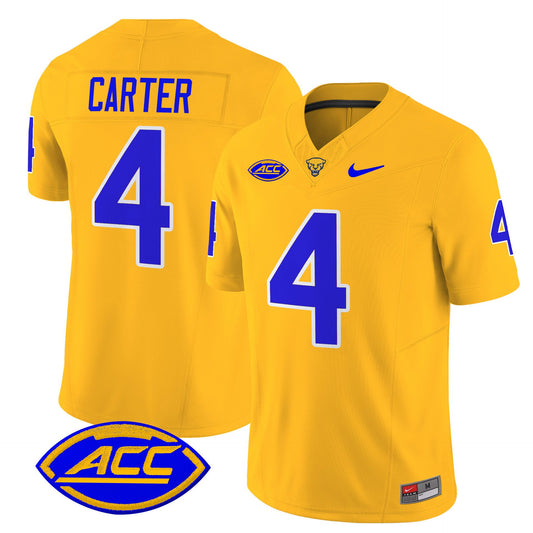 Daniel Carter Jersey #4 Pittsburgh Panthers 2025 Limited Stitched Gold