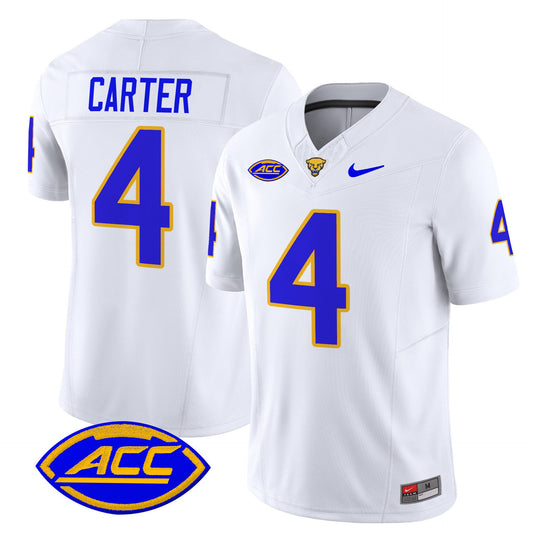 Daniel Carter Jersey #4 Pittsburgh Panthers 2025 Limited Stitched White