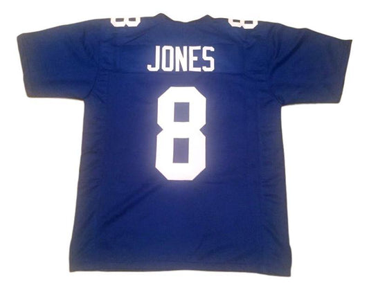 Daniel Jones Jersey #8 Custom Unsigned Football Stitched Blue