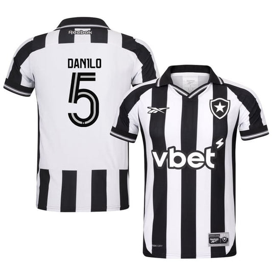 Danilo Barbosa #5 Botafogo 2025-26 Home Jersey – Black White