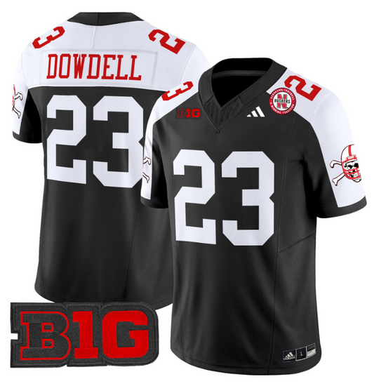 Dante Dowdell Jersey #23 Nebraska Cornhuskers 2024 Vapor V2 Football Black Alternate