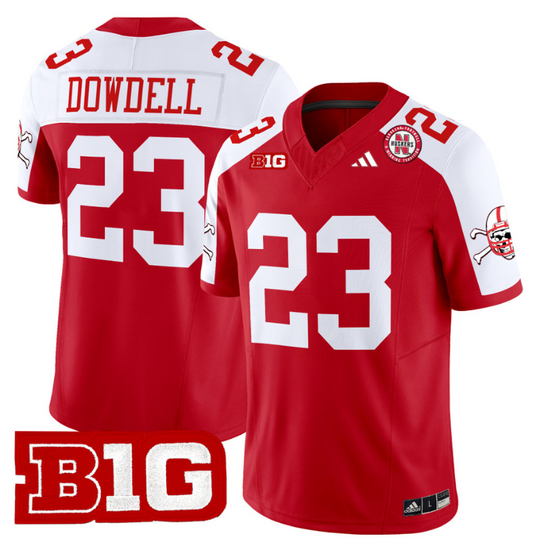 Dante Dowdell Jersey #23 Nebraska Cornhuskers 2024 Vapor V2 Football Red Alternate