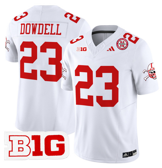 Dante Dowdell Jersey #23 Nebraska Cornhuskers 2024 Vapor V2 Football White