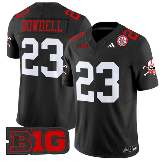 Dante Dowdell Jersey #23 Nebraska Cornhuskers Vapor Limited Football Black