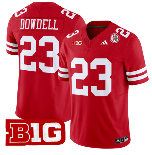 Dante Dowdell Jersey #23 Nebraska Cornhuskers Vapor Limited Football Scarlet
