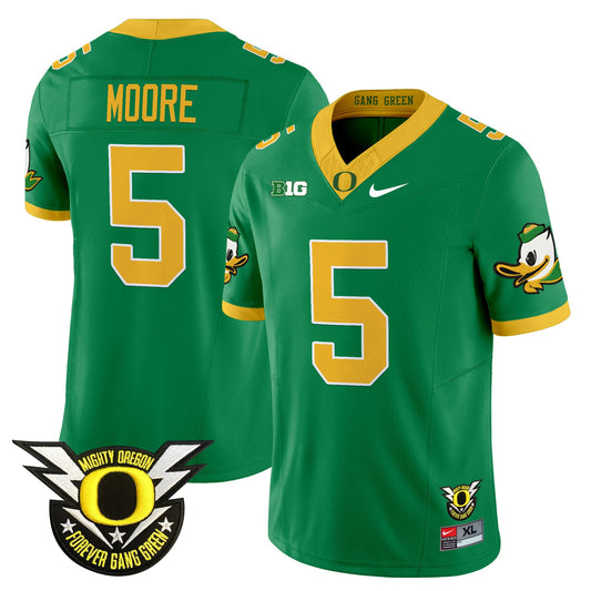 Dante Moore Jersey #5 Oregon Ducks 2025 Vapor Limited V2 Stitched Green