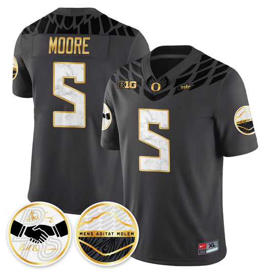Dante Moore Jersey #5 Oregon Ducks 2025 Shoe Duck Stitched Black