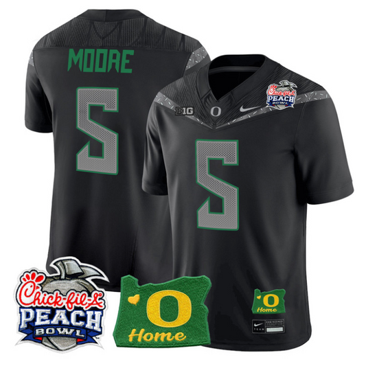 Dante Moore Jersey #5 Oregon Ducks 2026 Peach Bowl Oregon State Stitched Black