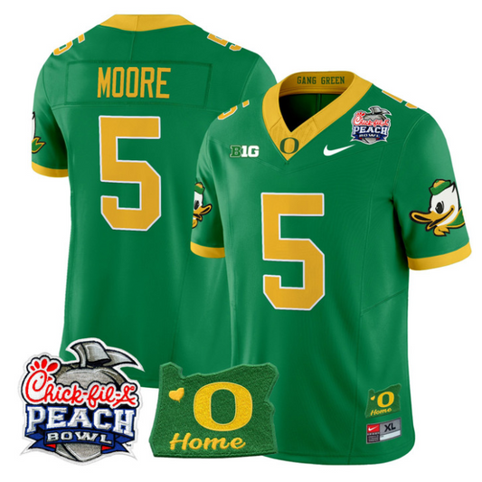 Dante Moore Jersey #5 Oregon Ducks 2026 Peach Bowl Oregon State Stitched Green