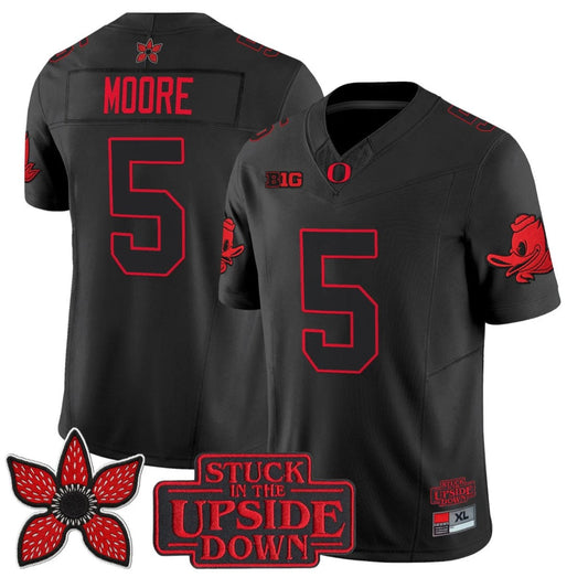 Dante Moore Jersey #5 Oregon Ducks Stranger Things Edition Limited Stitched