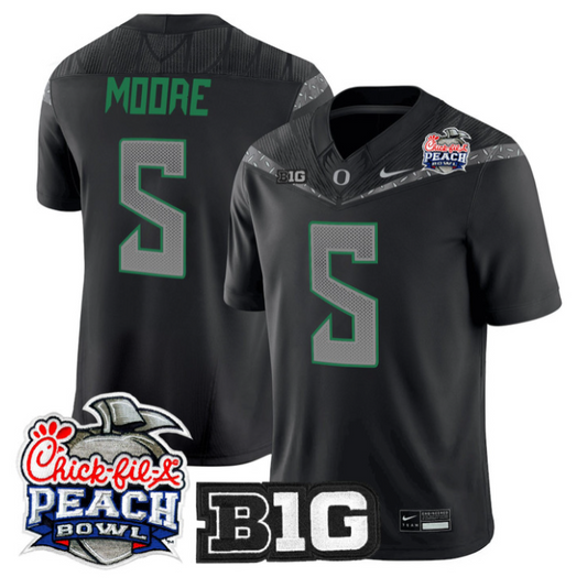 Dante Moore Jersey #5 Oregon Ducks 2026 Peach Bowl Patch Stitched
