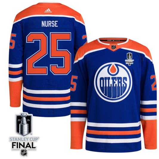 Darnell Nurse 25 Edmonton Oilers 2024 STANLEY CUP Final Home Primegreen Jersey Men, Royal